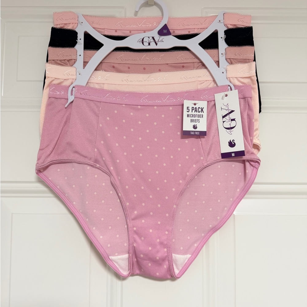 Gloria Vanderbilt - Pink Polka Dot Briefs - 5 Pack